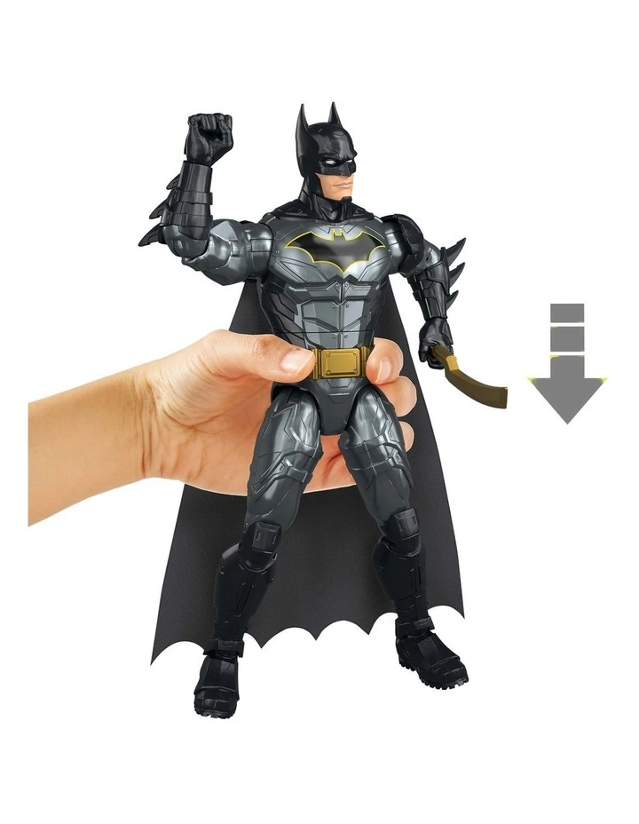 DC Crime Crusher Batman Action Figure, 25 Plus Phrases & Sounds, Articulation, 4 Weapons image 6
