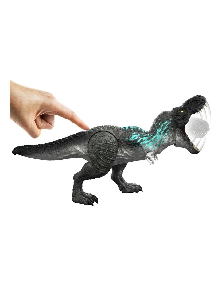 Jurassic World Muscle Madness Tyrannosaurus Rex Action Figure, T-Rex with Grow Feature & Roar image 4