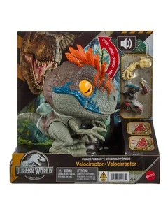 Jurassic World Fierce Feeder Velociraptor Dinosaur with Swallow and Spit Interactive Feature