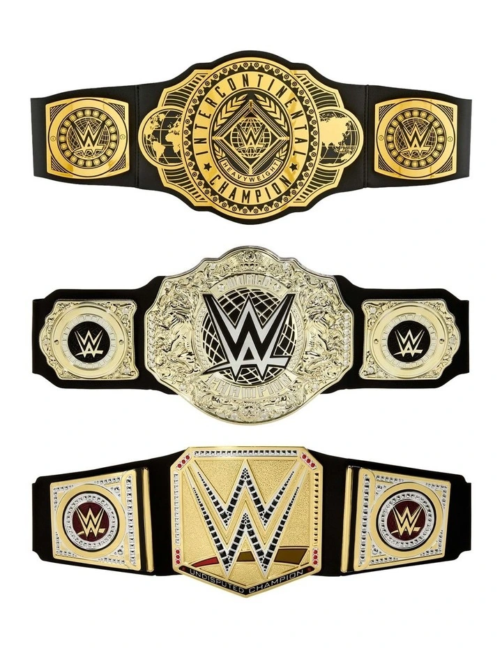 WWE Championship Title, Role-Play & Costume, Leather-like Belt 3 Feet with One-Time Adjustment (Styles May Vary) image 1