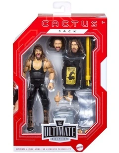 WWE Ultimate Edition Monday Night War Cactus Jack Action Figure & Accessories Collectible Set, 6-inch