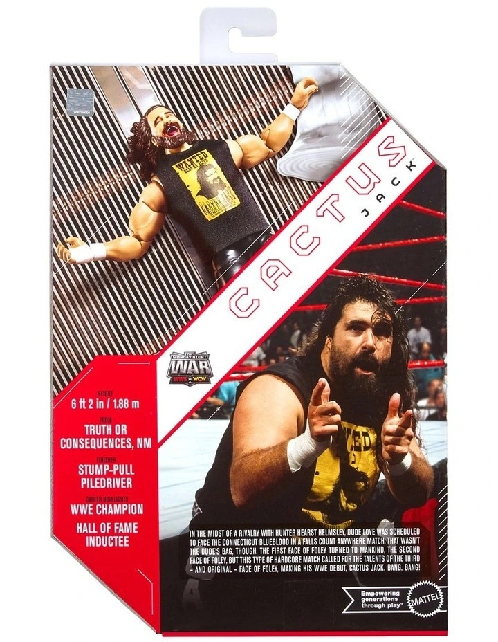 WWE Ultimate Edition Monday Night War Cactus Jack Action Figure & Accessories Collectible Set, 6-inch image 3