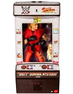WWE x Street Fighter Dominik Mysterio Action Figure & Accessories, 6-inch Collectible Ken Mashup Set