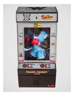 WWE x Street Fighter Mark Henry Action Figure & Accessories, 6-inch Collectible Balrog Mashup Set