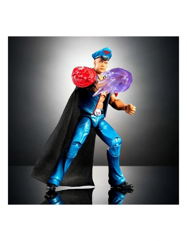 WWE x Street Fighter The Rock Final Boss Action Figure & Accessories, 6-inch Collectible M. Bison Player 2 Mashup Set image 5