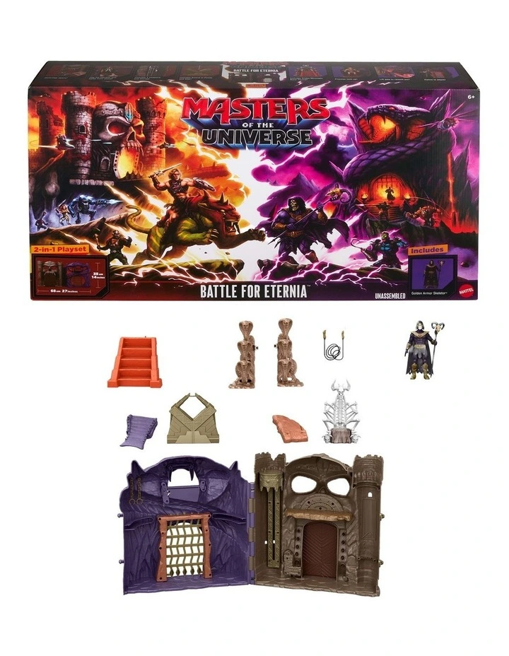 Masters of the Universe Battle for Eternia Playset, Castle Grayskull, Snake Mountain & Skeletor image 1