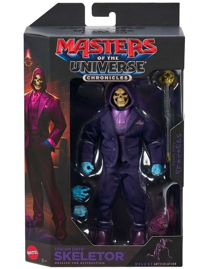 Masters of the Universe Chronicles Dream Date Skeletor Figure with Soft Goods Suit & Cat image 1