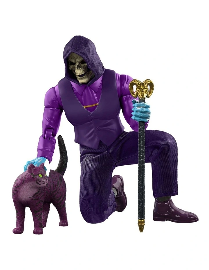 Masters of the Universe Chronicles Dream Date Skeletor Figure with Soft Goods Suit & Cat image 5