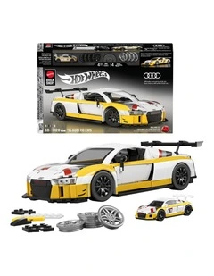 Mattel Brick Shop Hot Wheels 15 Audi R8 LMS Building Toy Kit