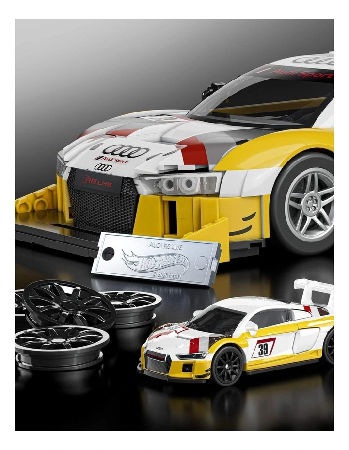 Mattel Brick Shop Hot Wheels 15 Audi R8 LMS Building Toy Kit image 3