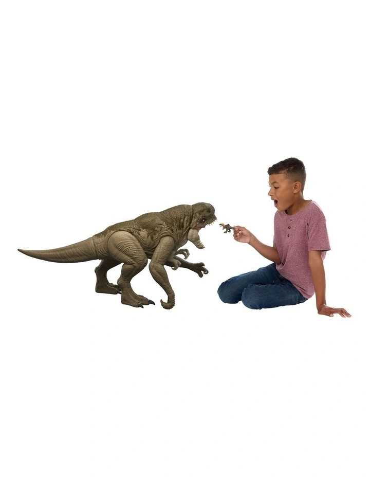 Jurassic World Rebirth Super Colossal Distortus Rex Dinosaur Figure, 31 Inch, Swallows Minis image 4