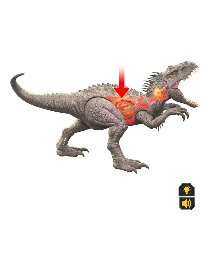 Jurassic World Ultimate Damage Indominus Rex Dinosaur Figure, Lights & Sounds & Attack image 3