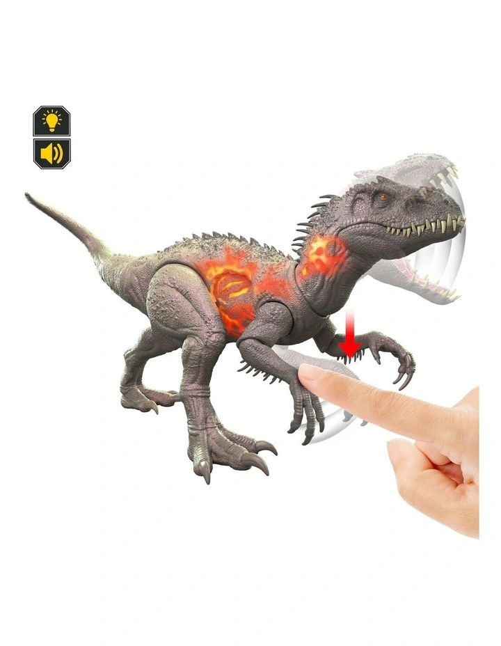 Jurassic World Ultimate Damage Indominus Rex Dinosaur Figure, Lights & Sounds & Attack image 4