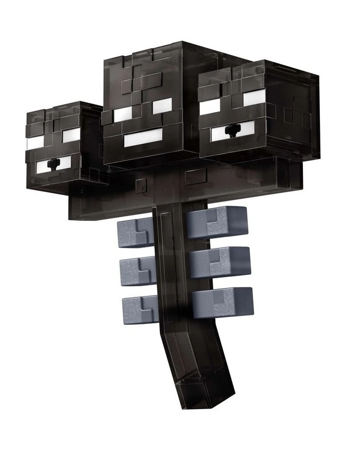 Mattel Minecraft Wither Figure with Lights, Sounds, 2 Accessories & Pixelated Design image 5
