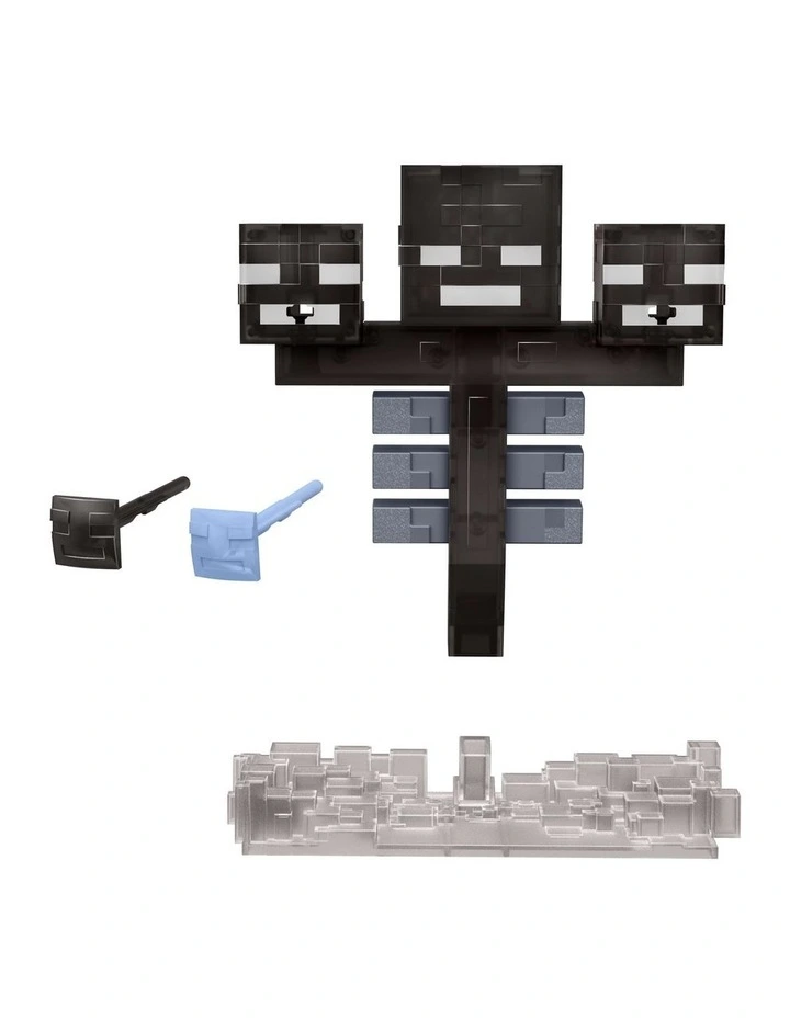 Mattel Minecraft Wither Figure with Lights, Sounds, 2 Accessories & Pixelated Design image 6