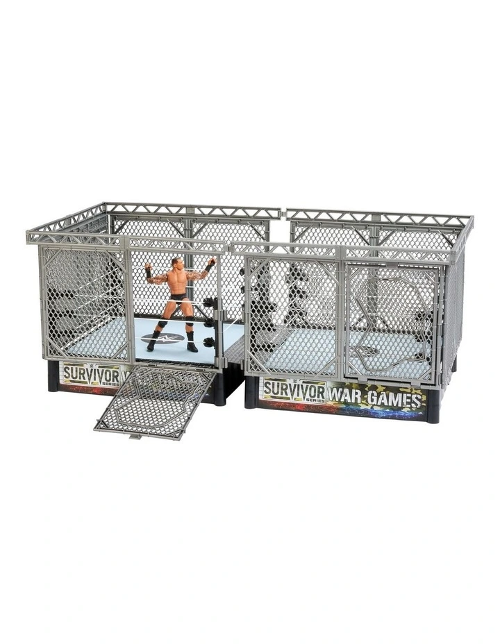 WWE Survivor War Games Playset with Randy Orton Action Figure, 2 Rings, Cage & 5 Accessories image 4