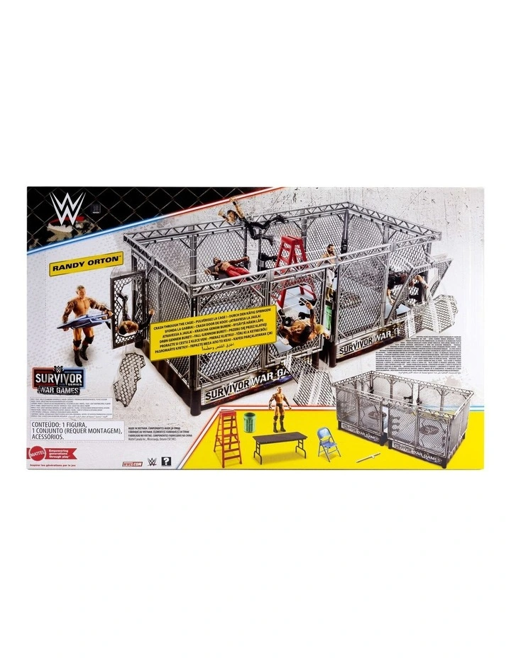 WWE Survivor War Games Playset with Randy Orton Action Figure, 2 Rings, Cage & 5 Accessories image 6