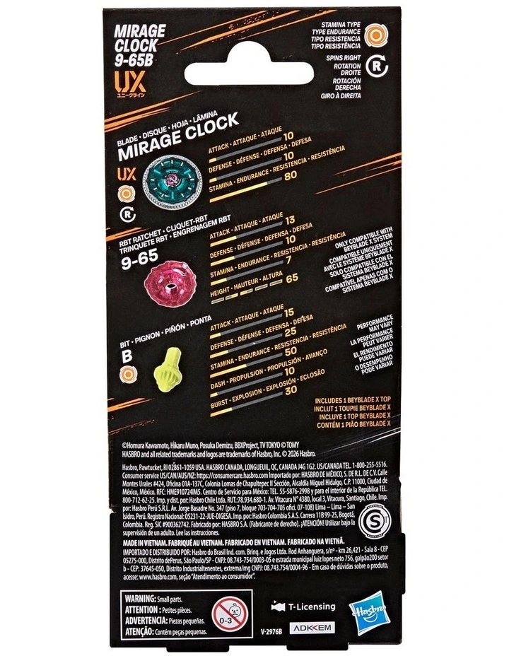 Beyblade X Mirage Clock 9-65B UX Booster Pack Set image 2