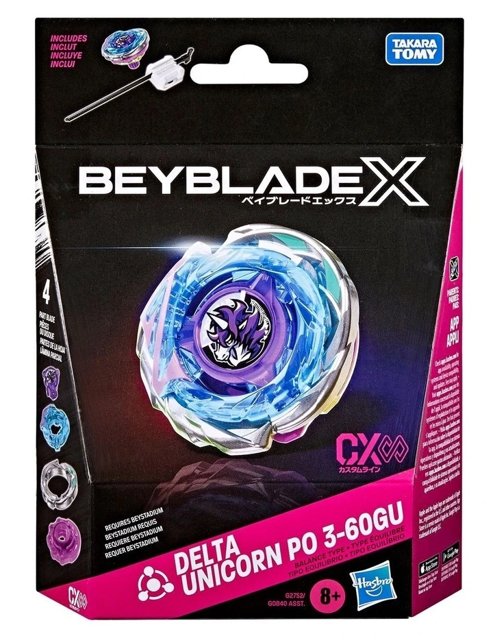 Beyblade X Delta Unicorn PO 3-60GU CX Infinity Starter Pack Set image 1