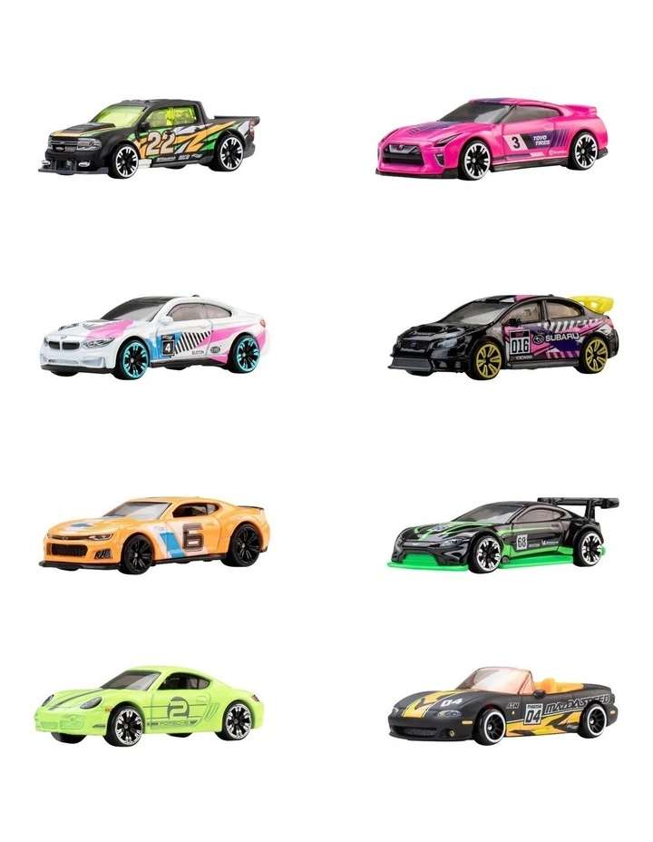 Hot Wheels Cars, Neon Speeders, 1 Die-Cast Toy Car with Neon Designs image 2