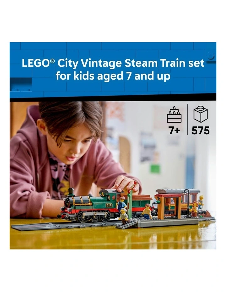 City Vintage Steam Train Building Set 60511 image 2