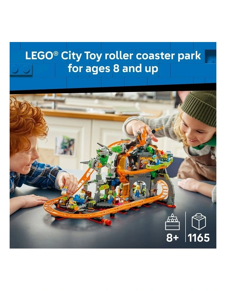 City Lava Land Roller Coaster Park Building Set 60501 image 2