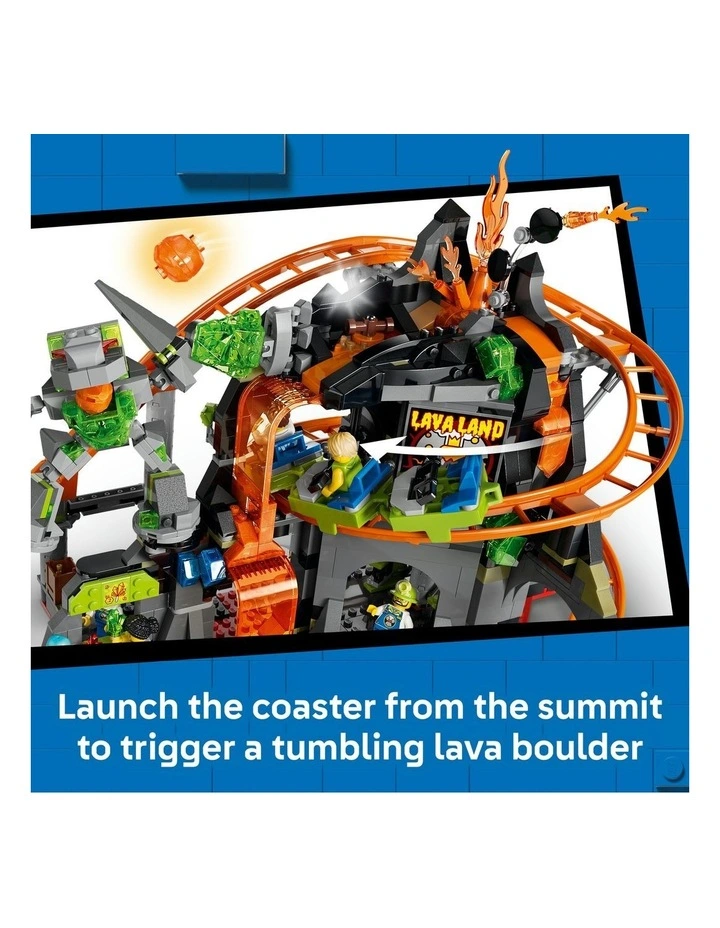 City Lava Land Roller Coaster Park Building Set 60501 image 3