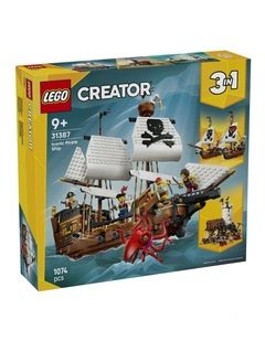 3 in 1 Iconic Creator Pirate Ship Building Toy 31387