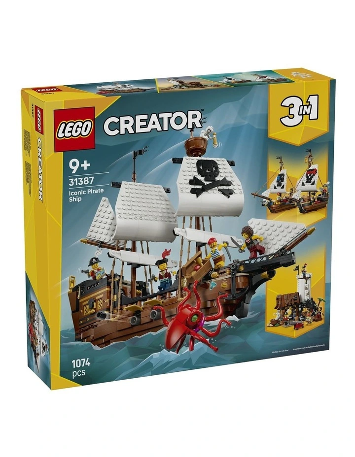 3 in 1 Iconic Creator Pirate Ship Building Toy 31387 image 1