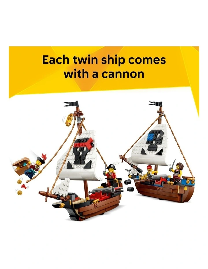 3 in 1 Iconic Creator Pirate Ship Building Toy 31387 image 5