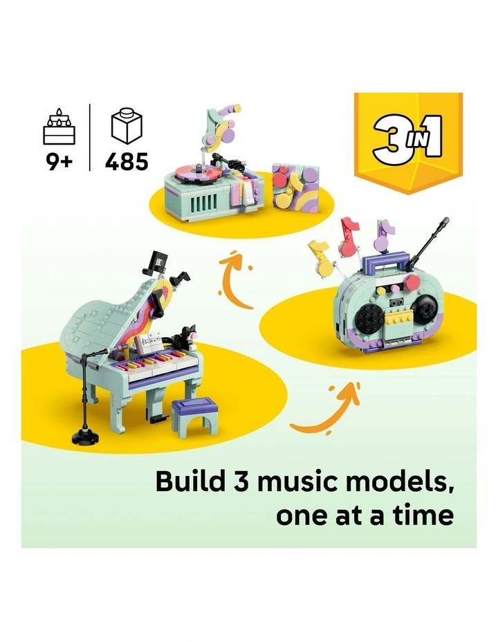 3 in 1 Music Decor Piano With Cat Creator Building Set 31392 image 2