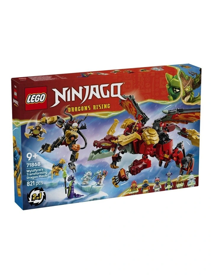 Wyldfyre's Transforming Dragon Mech Ninjago Building Set 71868 image 1