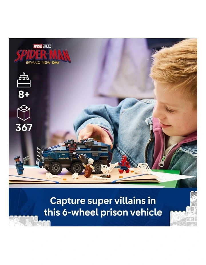 Super Heroes Marvel Spider-Man Prison Transport Chase Toy 76349 image 2