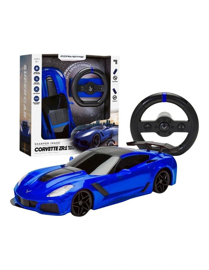 Sharper Image Toy RC Real Drive 1:16 GM Corvette_Blue image 1