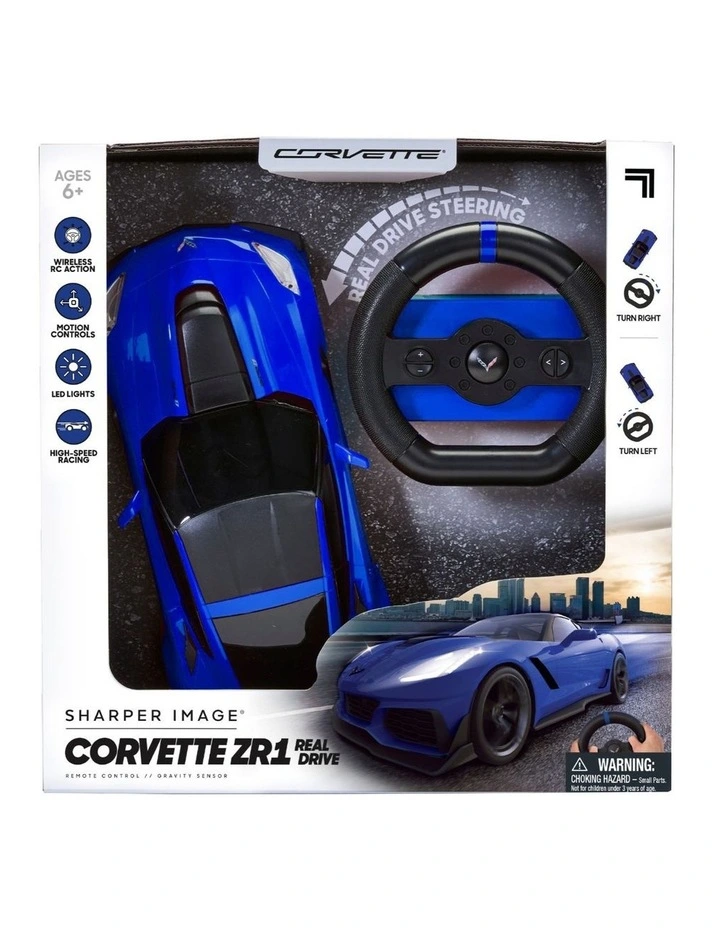 Sharper Image Toy RC Real Drive 1:16 GM Corvette_Blue image 4