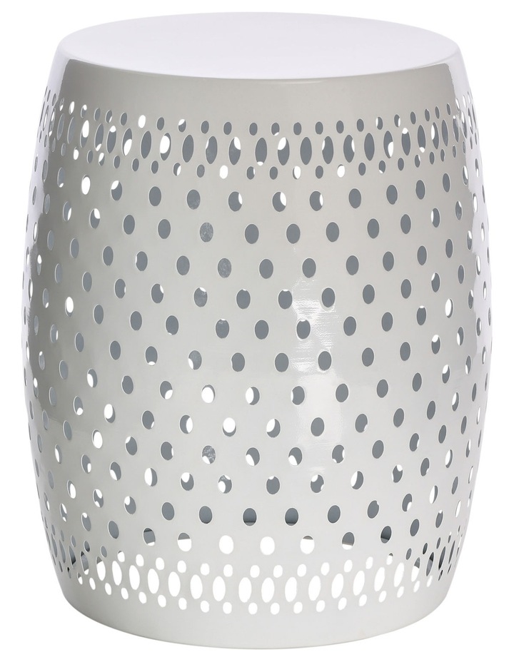 Vue Dottie Side Table Drum In White Myer Dottie Side Table Drum In White Image 1