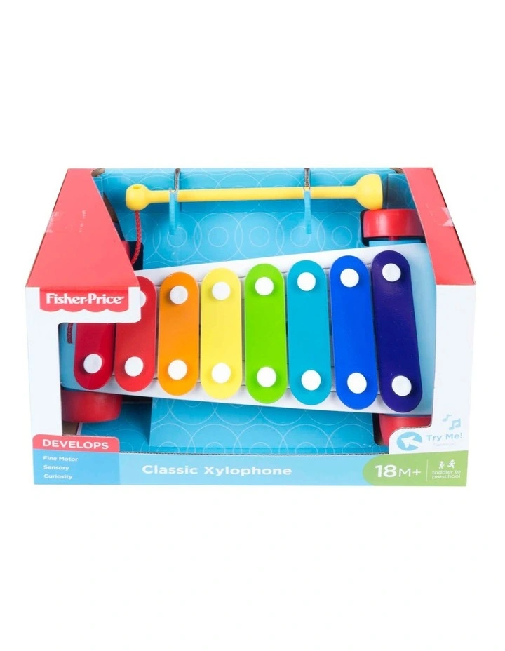 Fisher-Price Classic Xylophone Toddler Pretend Musical Instrument Pull Toy image 1
