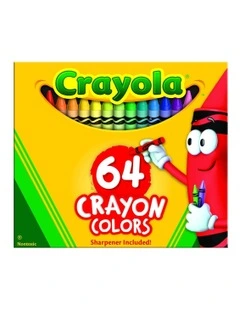 64ct Crayons w/Built in Sharpener