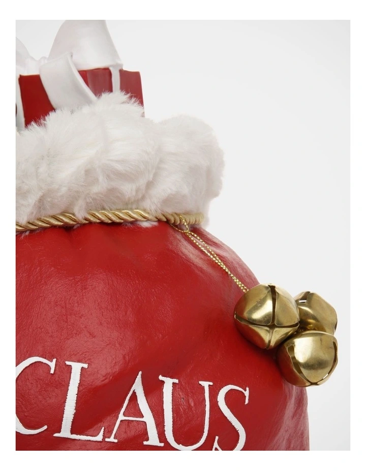 Heirloom Christmas Polyresin Gift Bag Shape Door Stopper in Red image 3
