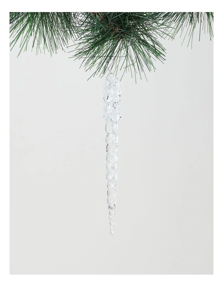 Luxe Christmas Acrylic Icicle Ornament image 1
