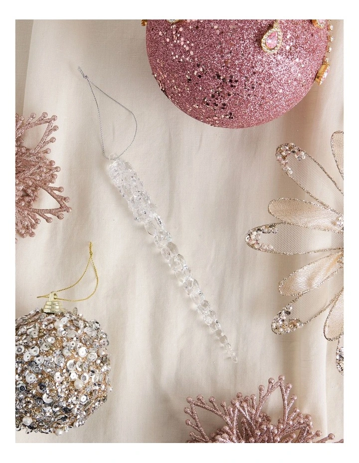 Luxe Christmas Acrylic Icicle Ornament image 3