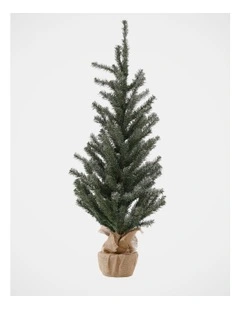 Eucalyptus Christmas Table Top Tree in Hessian Pot