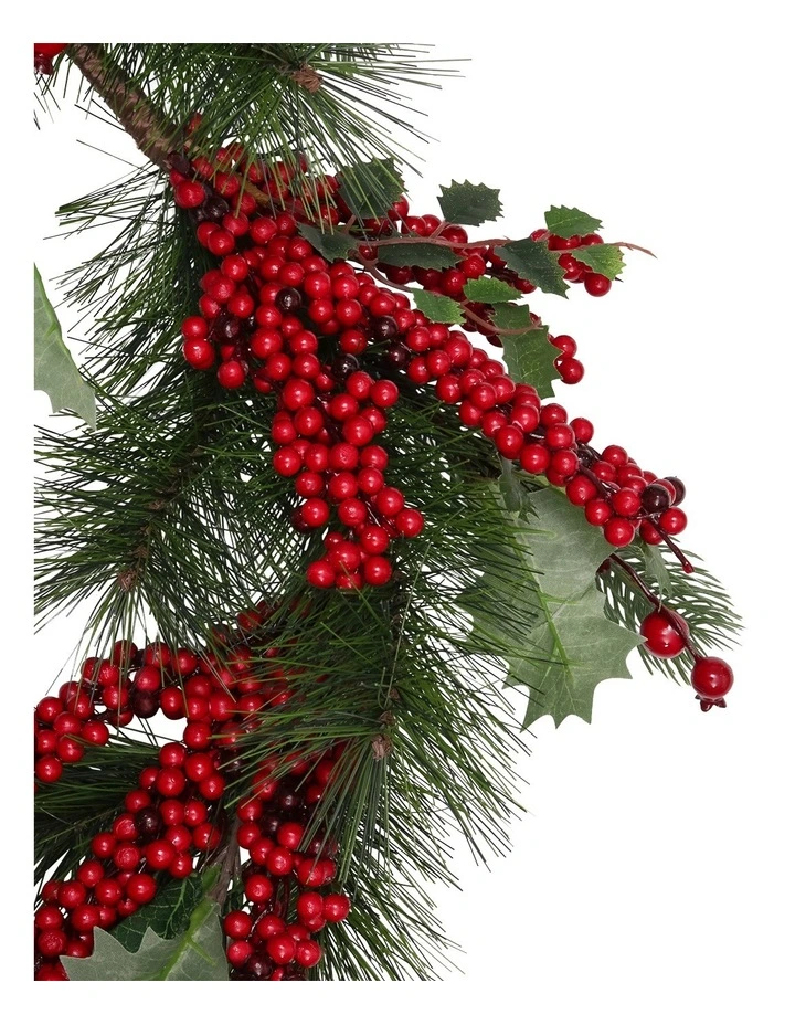 Heirloom Christmas 168cm Traditional Red Berries Garland Multi image 1