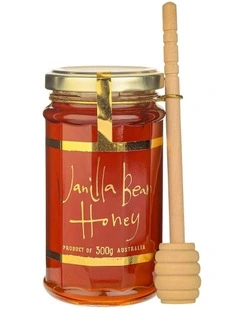 Vanilla Bean Honey With Wooden Dipper