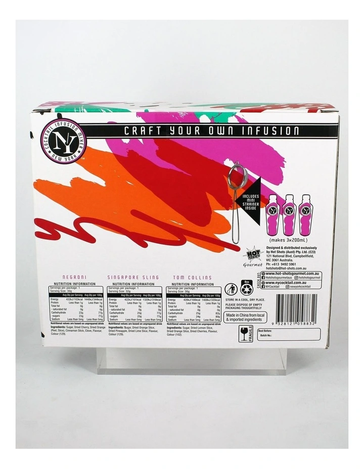Negroni, Singapore Sling and Tom Collins Gin 3 Pack Sampler image 2