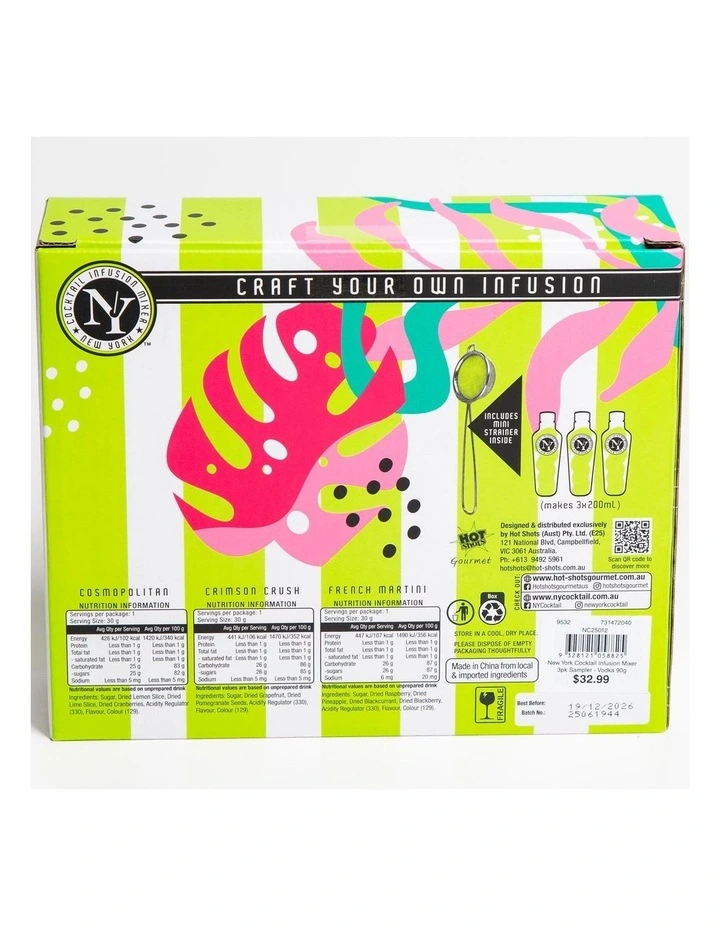 Cosmopolitan, Blue Dream and On The Beach Vodka 3 Pack Sampler image 2