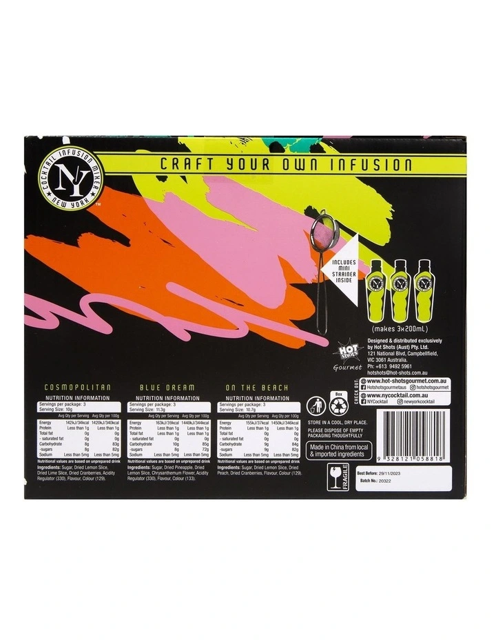 Cosmopolitan, Blue Dream and On The Beach Vodka 3 Pack Sampler image 2