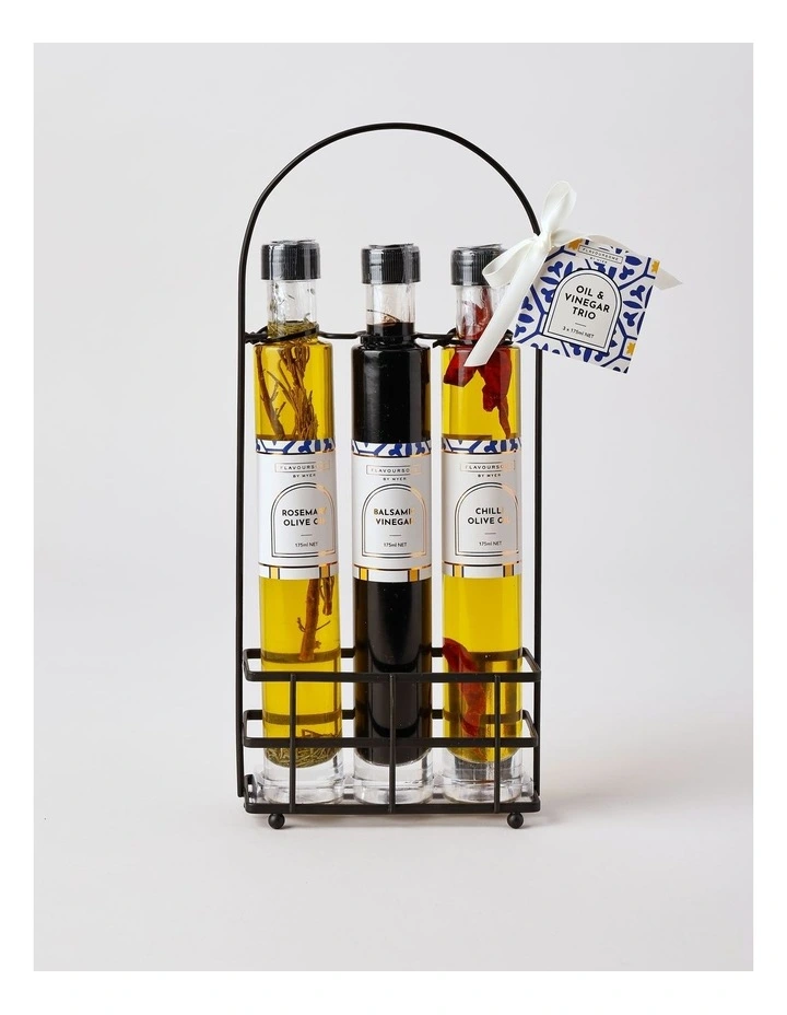 Flavoursome Oil & Vinegar Trio in Metal Rack 525ml image 1