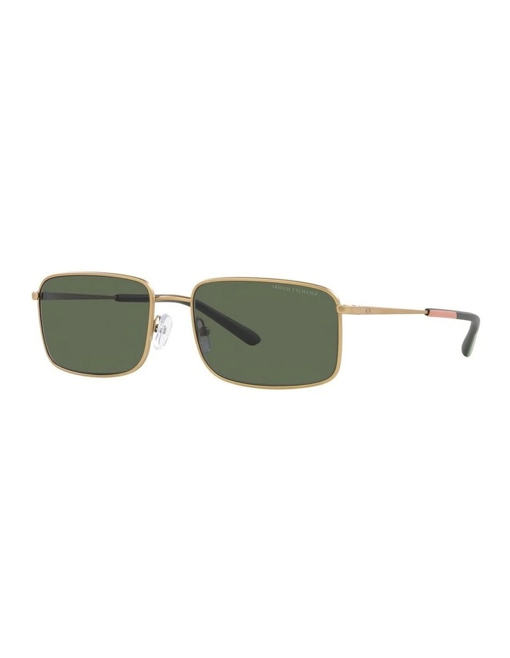 Armani Exchange AX2044S Black Sunglasses | Golden Lens image 1