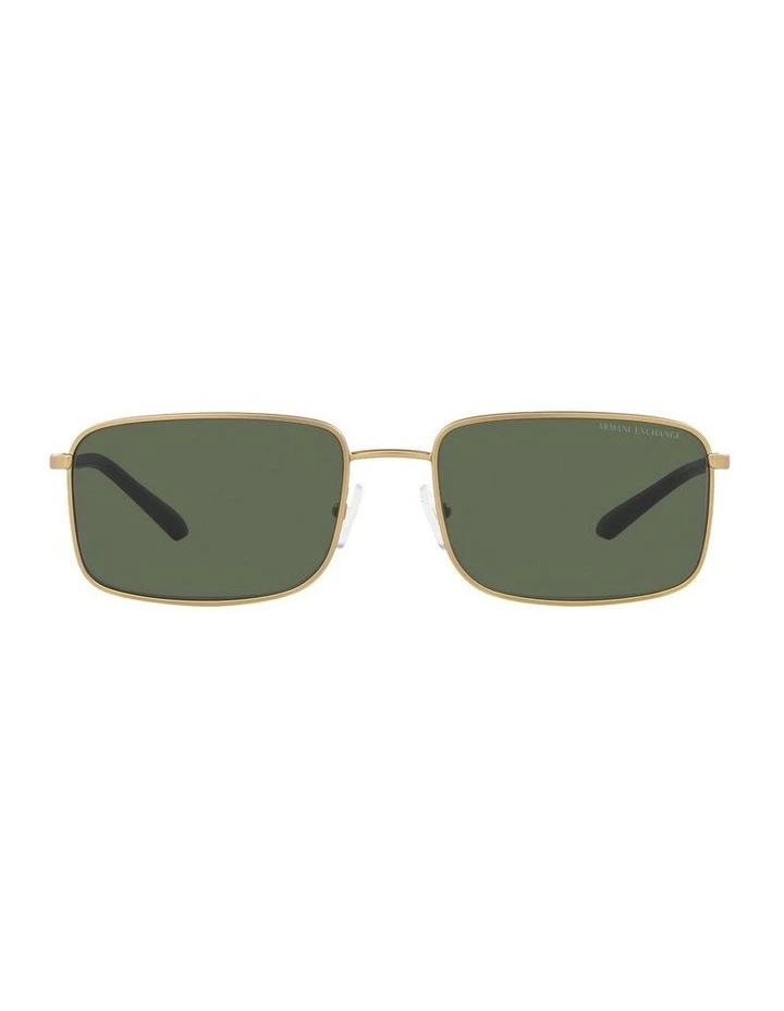 Armani Exchange AX2044S Black Sunglasses | Golden Lens image 2